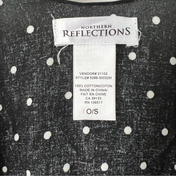 Northern reflections black and white  kimono with tassels o/s - Picture 5 of 5